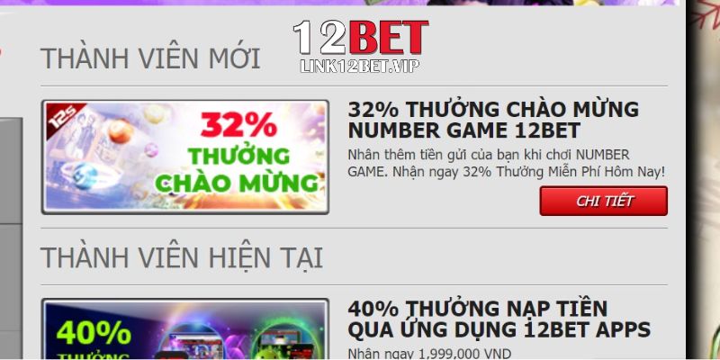 32% thưởng chào mừng Number Game 12BET là gì?